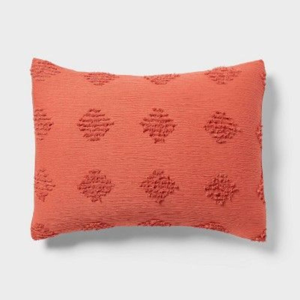 Threshold Comforter Set Jacquard Solid Crinkled Year-Round OEKO-TEX Pink King - Picture 3 of 4